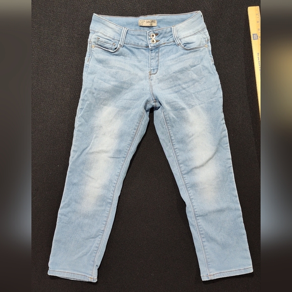 Sandpiper Denim - Sandpiper Petite Women's Distressed Straight  Blue Jeans Size 6p